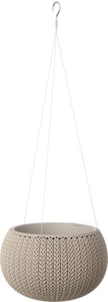 Горшок пластиковый подвесной Keter Cozies S круглый 3,2л бежевый 