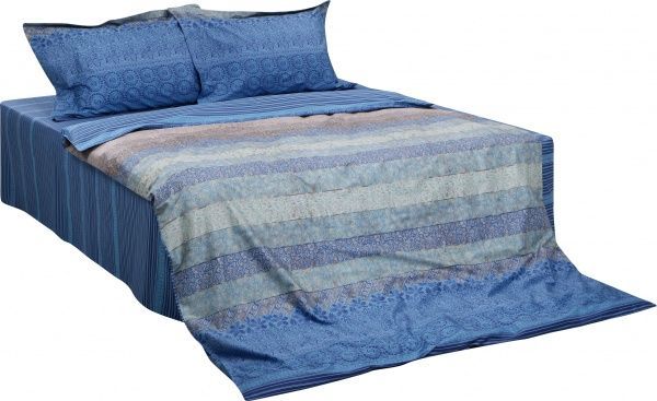 Комплект постільної білизни Dream 1,5 200TC синій із малюнком La Nuit 