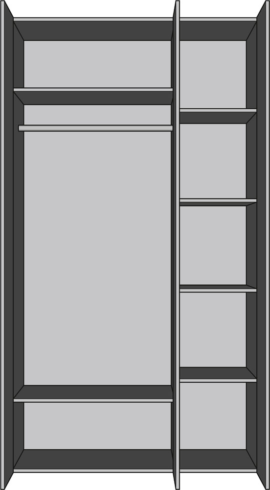 Шафа Світ Меблів Алекса 3ДЗ (120) 2200х1200х590 мм індастріал /