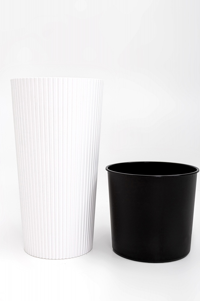 Горшок для цветов пластик Тея 51 см круглый белый 11 л ММ-Пласт (T51wh)