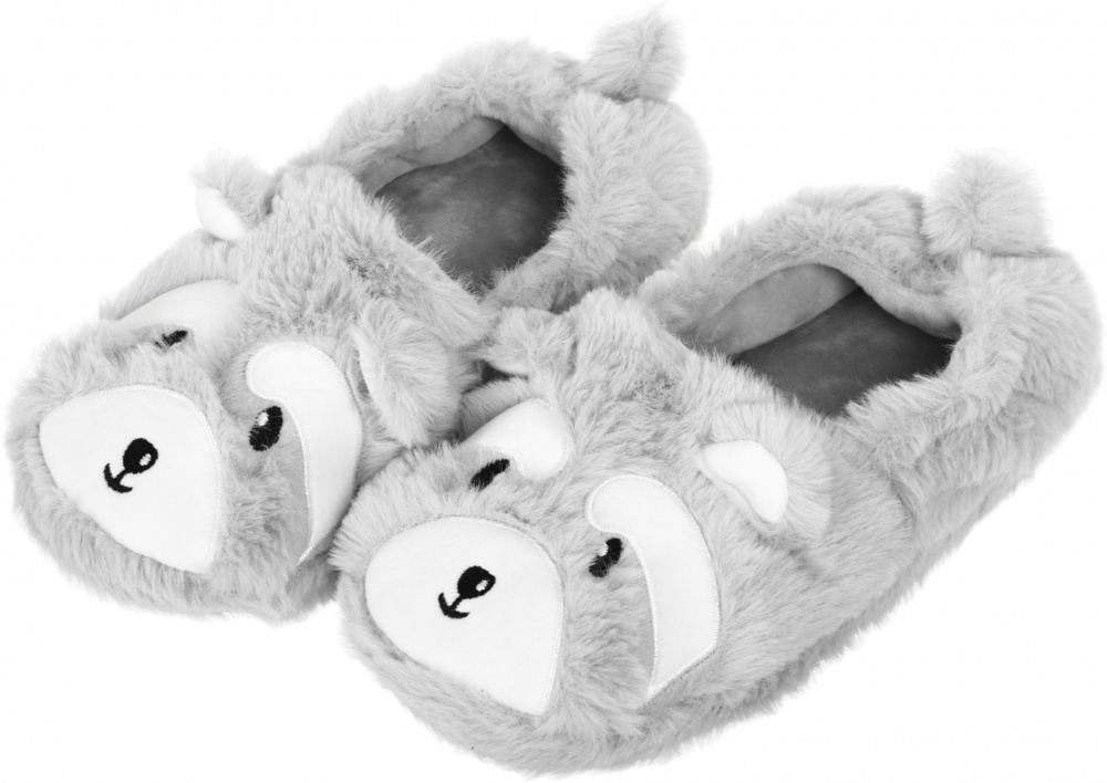 Тапочки детские HW з аркою Енот р.36-37 серый NULL