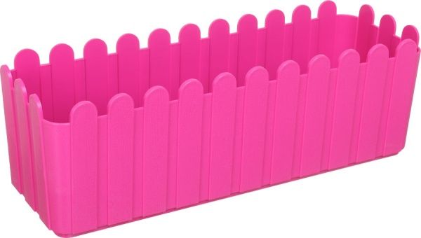 Ящик балконный Алеана со вставкой 49x16,5 см прямоугольный темно-розовый 