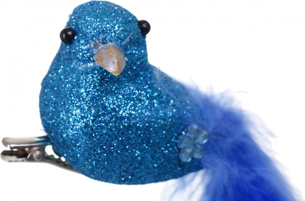 Елочная игрушка Птичка 18 см синяя HF20Y12-05 