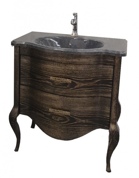 Тумба під умивальник Армерія Амантея 810 мм чорне золото