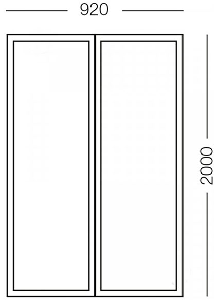 Сетка москитная на двери шторана магнитахраздвижная MVM на магнитах 920х2000 мм титан