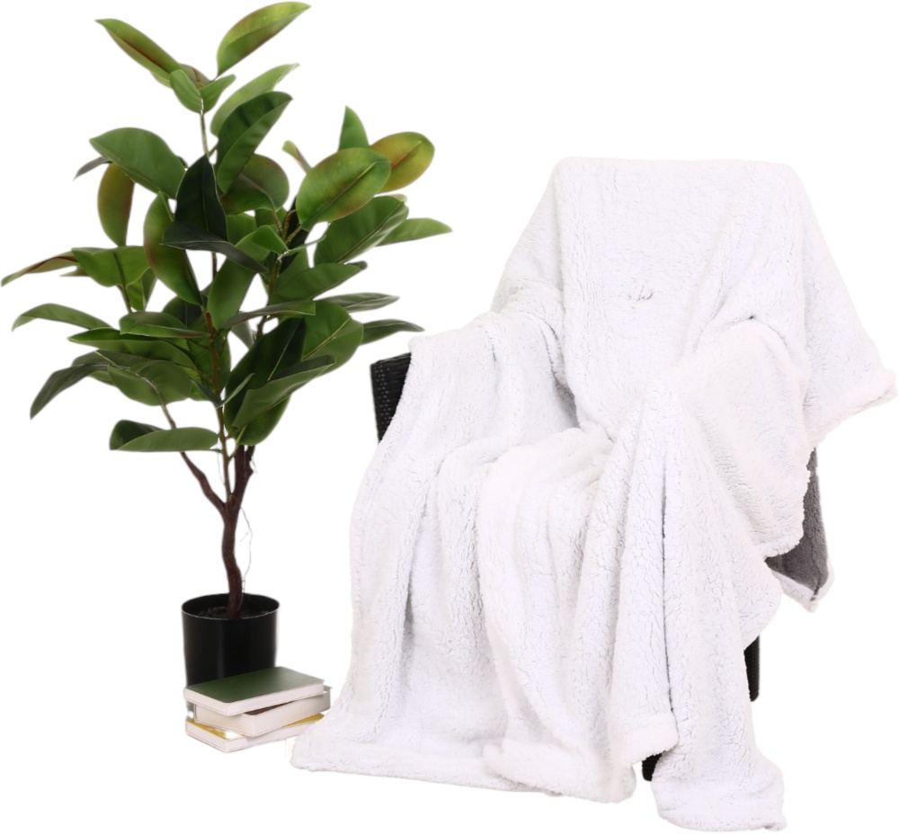 Плед Double Jacquard Sherpa 160x200 см серый La Nuit