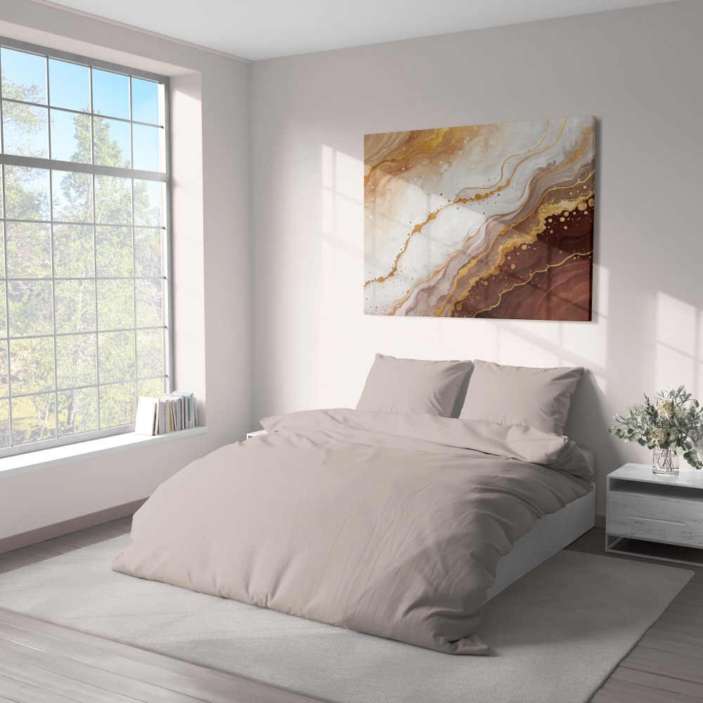 Комплект постельного белья Mono семейный мокко Luna