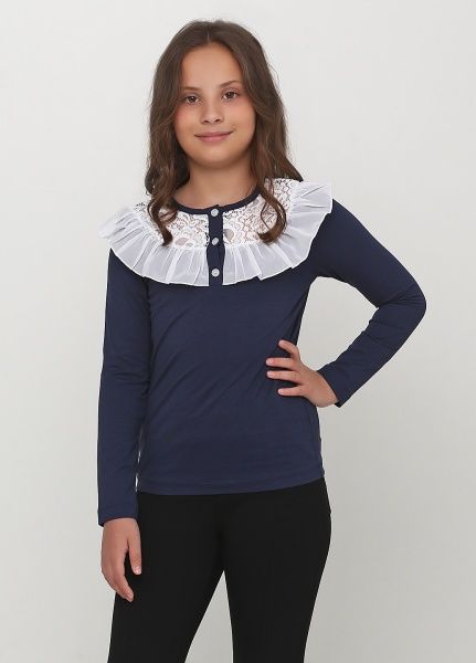 Кофта для девочек Vidoli G-19599W р.140 синий 