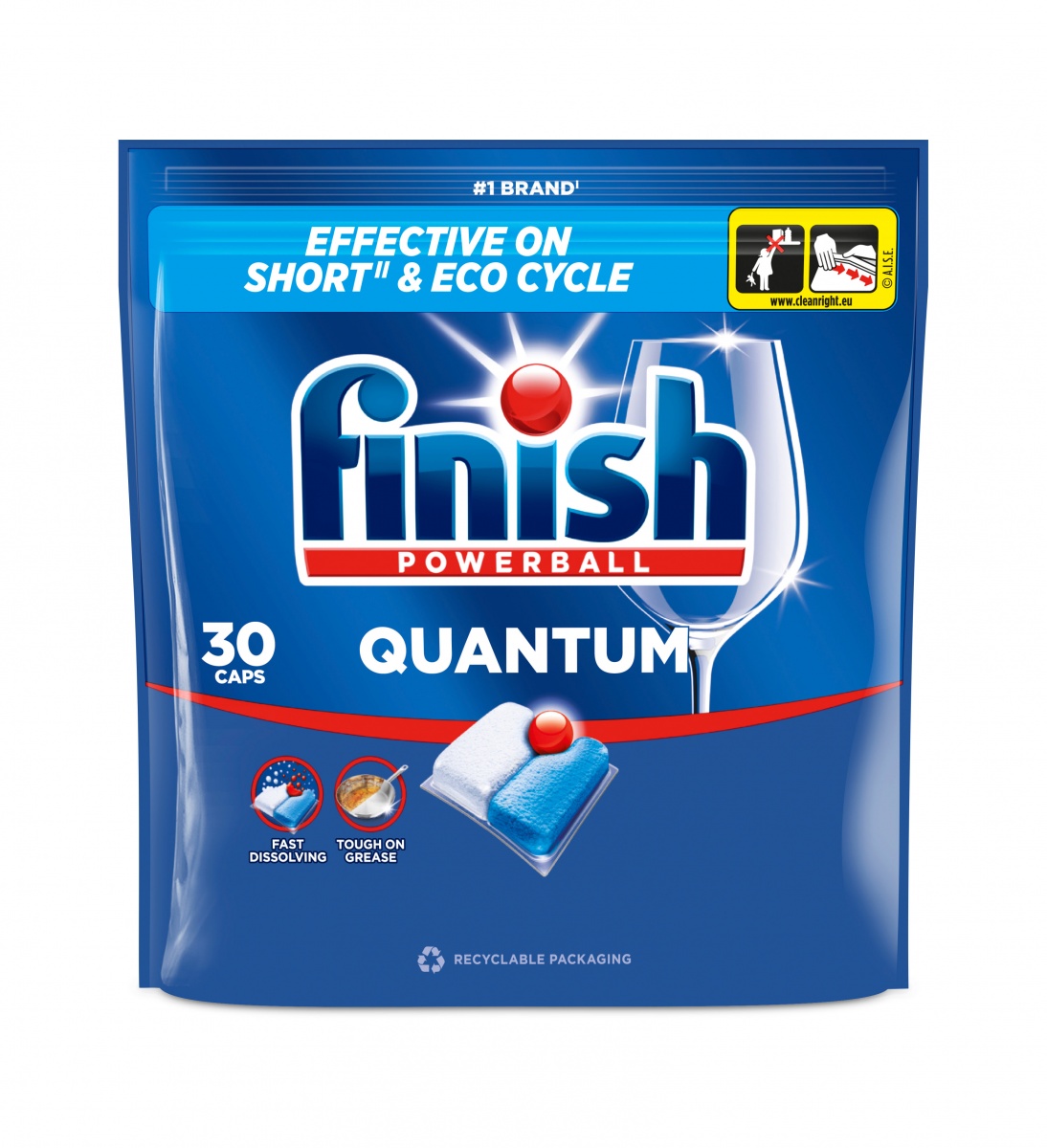 Капсули для посудомийних машин Finish Quantum All in 1 30 шт. — фото 1