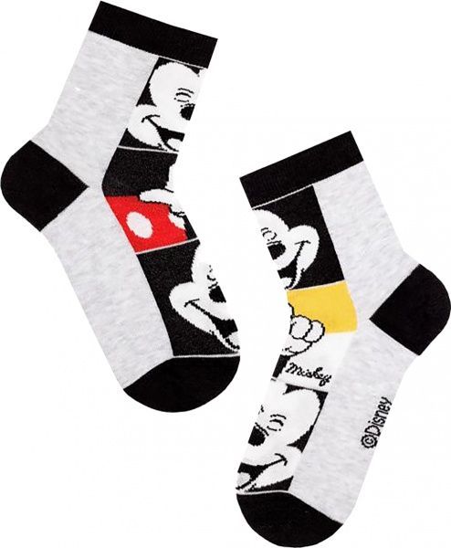 Шкарпетки дитячі Conte-Kids Disney Міккі Маус 348 17С-126СПМ р.20 сіро-чорний 