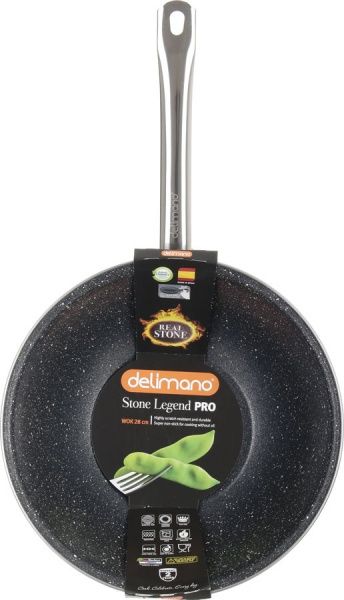 Сковорода wok Stone Legend Pro 28 см Delimano