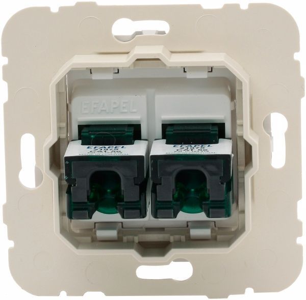 Розетка компьютерная двойная Efapel Logus RJ45 5e белый