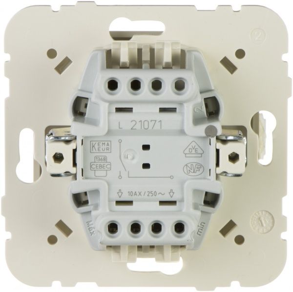 Выключатель проходной одноклавишный Efapel Logus без подсветки 10 А 250В IP20 графит 21071 TIS