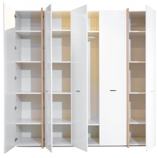 Шафа Embawood Белла лак білий/дуб сонома 