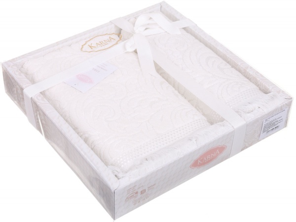 Набір рушників Esra 2 шт. кремовий Karna 