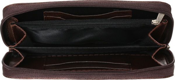 Кошелек женский на молнии коричневый 022002 