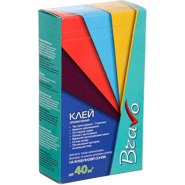 Клей для обоев Bravo профессиональный для виниловых обоев на флизелиновой основе 250 г