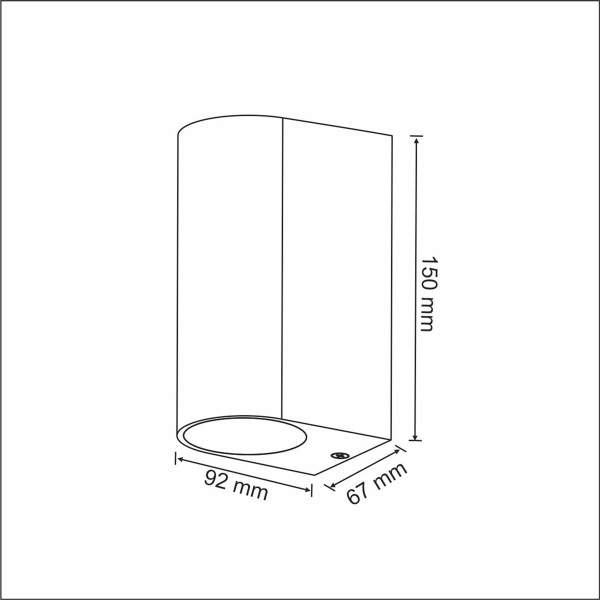 Бра Polux BOSTON R 2xGU10 чорний 