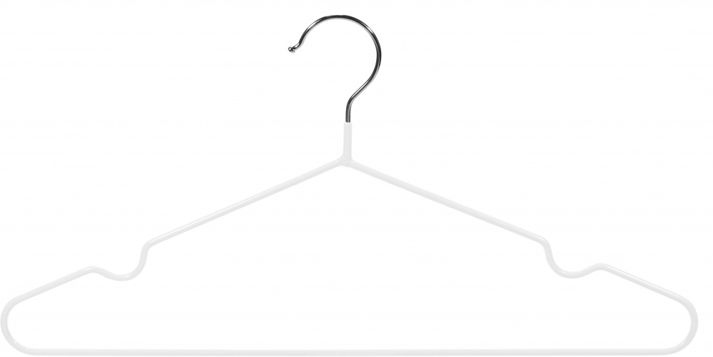 Набор плечиков Vivendi металлические с силиконовым покрытием белые 10 шт.