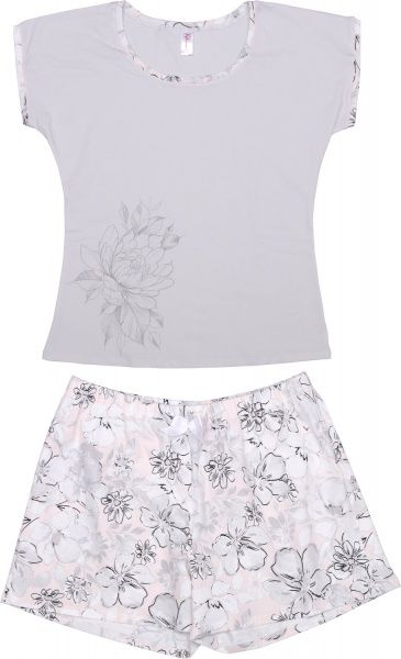 Пижама женская Roksana Marshmallow р. L белый с розовым 