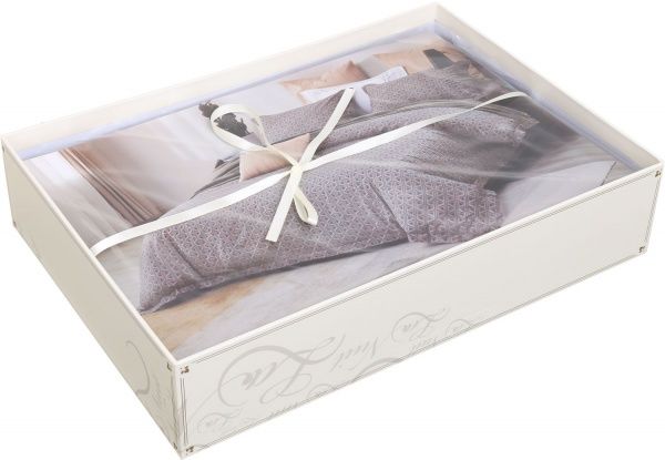 Комплект постельного белья Andro семейный серо-бежевый La Nuit 