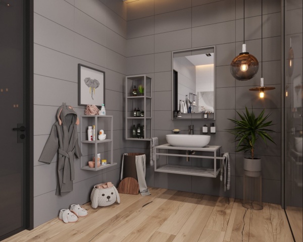 Стеллаж Altstahl Cante 3/1 с одним поручнем (250х340х980) серый