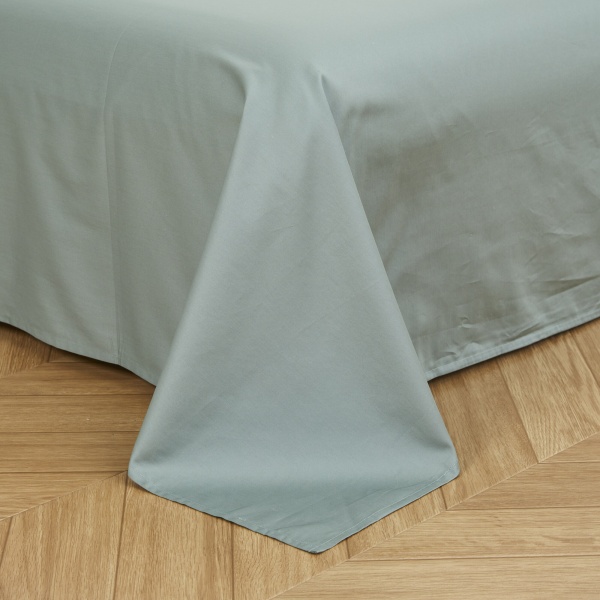 Комплект постільної білизни Solid сімейний зелений La Nuit 