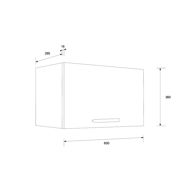 Шафа верхня під витяжку Аліна ВВ 60/36 білий/білий Сокме