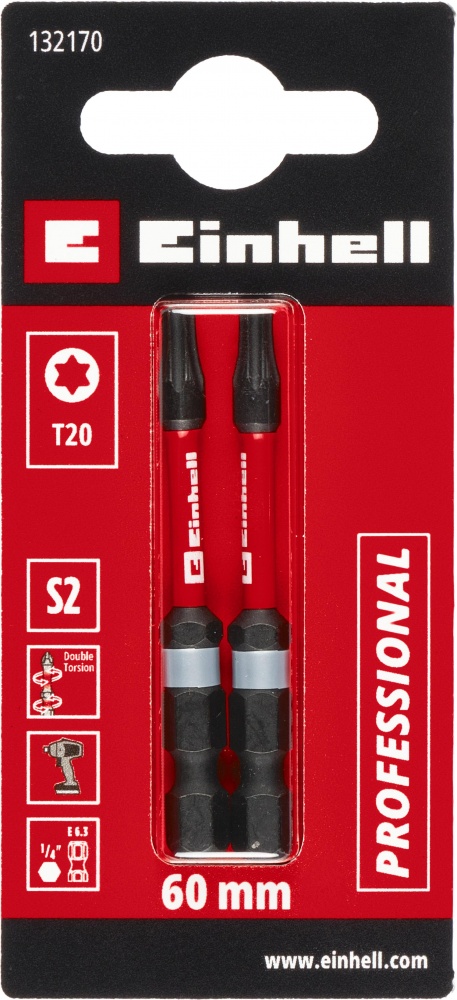 Біта торсіонна Einhell 60 мм S2 T20 2 шт. 132170