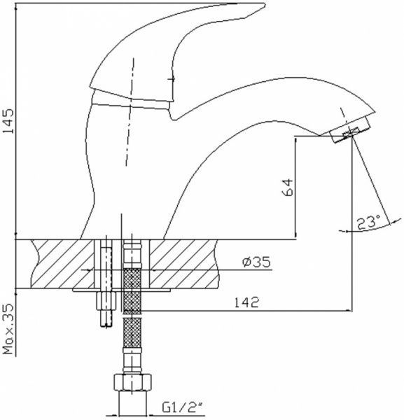 Смеситель для умывальника Mixxen Ирида HB1540240C