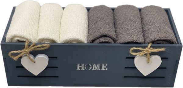 Набір рушників кухонних HOME gray 6 шт. 30x30 см 