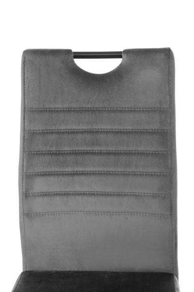 Стілець обідній Кімо велюр сірий/чорний