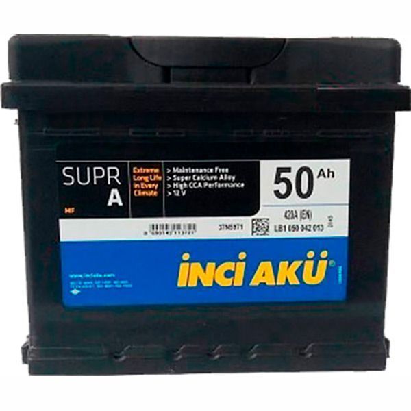Акумулятор автомобільний INCI Supra (Sentor) 50А 12 B L1 050 045 113 «+» ліворуч