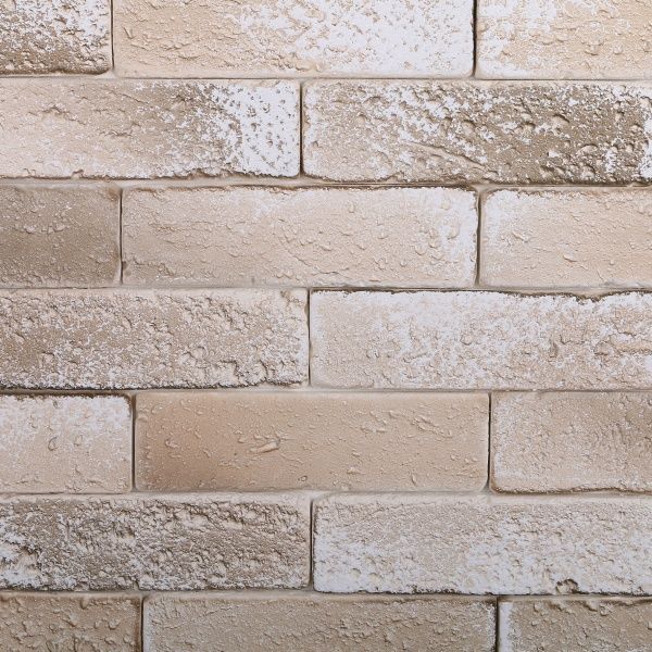Плитка гипсовая прямая Саватекс Декор Кирпич травертин бежевый 0,8 кв.м 