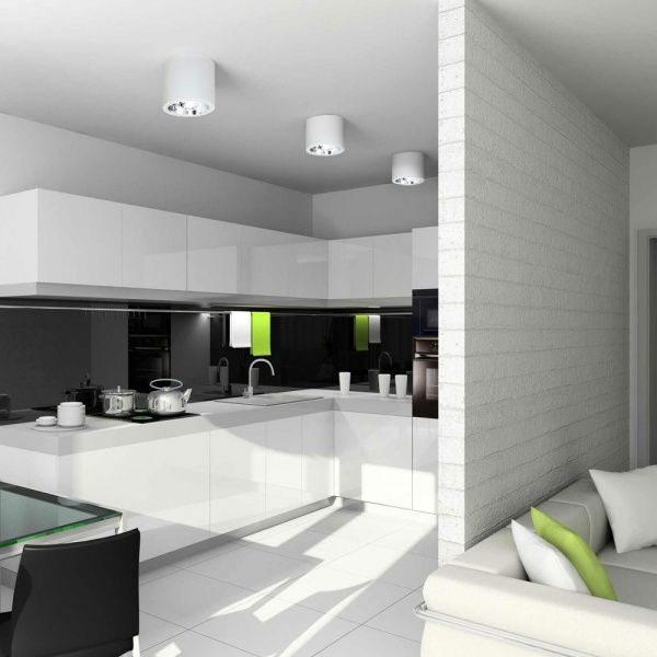 Светильник точечный Luminex Downlight round 60 Вт E27 белый 7242 