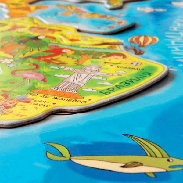 Карта-пазл Зірка магнітна Мандруємо Світом 75437