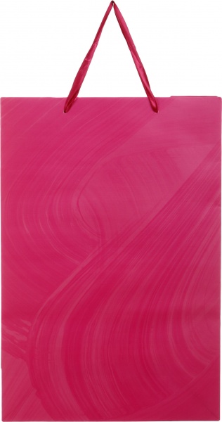 Пакет подарочный SuperL пл D-1142 розовый мазки краски с эмбоссингом