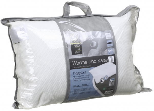 Подушка ортопедична Warme und Kalte Songer und Sohne 40x60 см білий