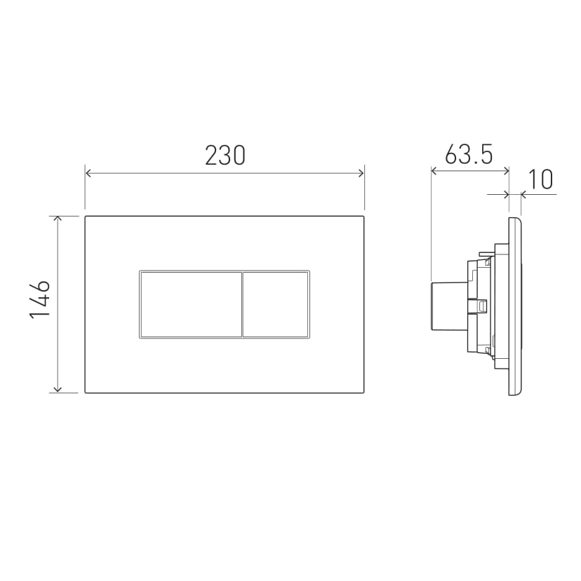 Клавиша для инсталляции VOLLE ALTO NEO, чорний