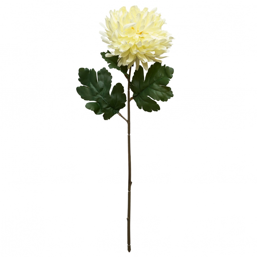 Цветок искусственный Хризантема 46 см желтая Девилон