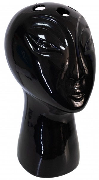 Ваза керамическая Nana ceramics Голова 43 см черный глянец 
