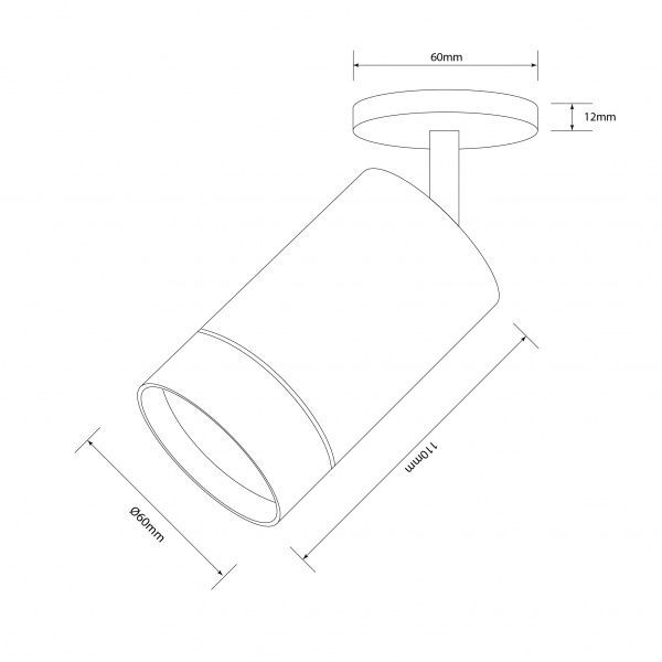 Світильник точковий Светкомплект HDL-SP 58 35 Вт GU10 чорний