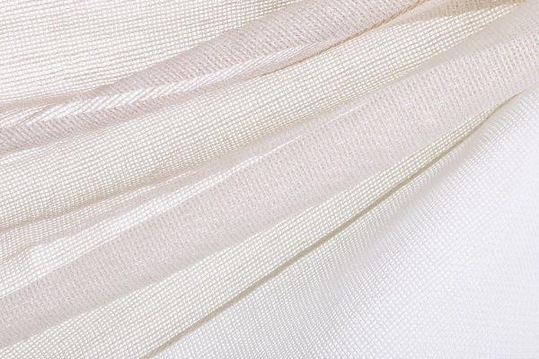 Ткань тюлевая сетка с полосками 295 см кофейный 