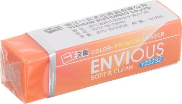 Ластик оранжевый YZ-2232 1,5х5,5 см