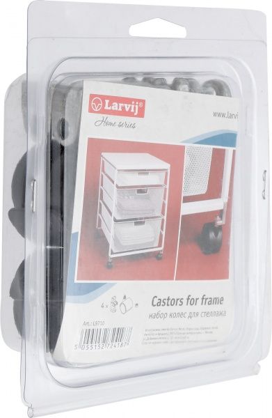 Комплект колес Larvij для стеллажа L9710 черный