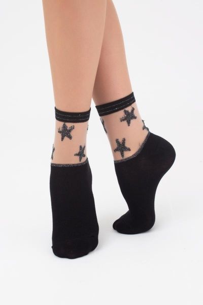 Носки женские Giulia WS2 CRISTAL LUREX 001 р. 36-38 черный 