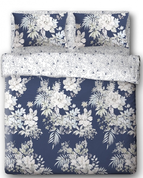 Комплект постільної білизни Momentary 2,0 синьо-білий Ibodo 