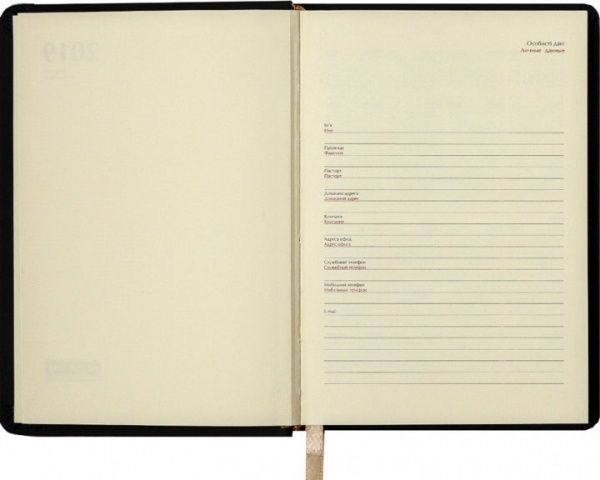 Щоденник 2019 RELAX A6 датований золотий Buromax BM.2534-23 