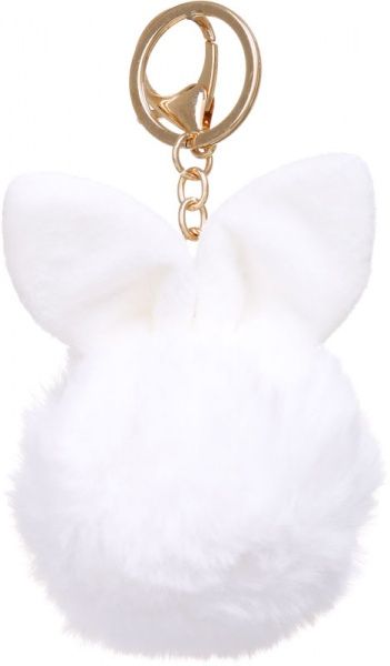 Брелок для рюкзаков с ушками Зайчик белый