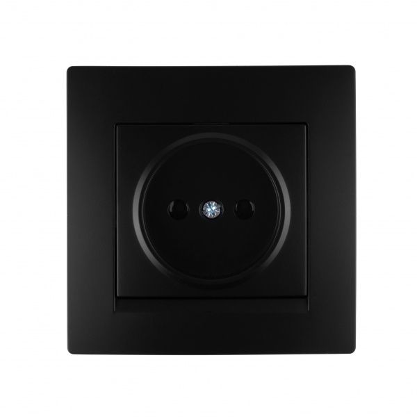Розетка без заземления UP! (Underprice) One Plus без шторок без крышки антрацит 706-4242-121B